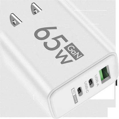 65W Gan Fast Charger USB Type C PD QC3.0 Quick Charging Charger Mobile Phone Adapter for Iphone 14 15 Pro Xiaomi Samsung Huawei