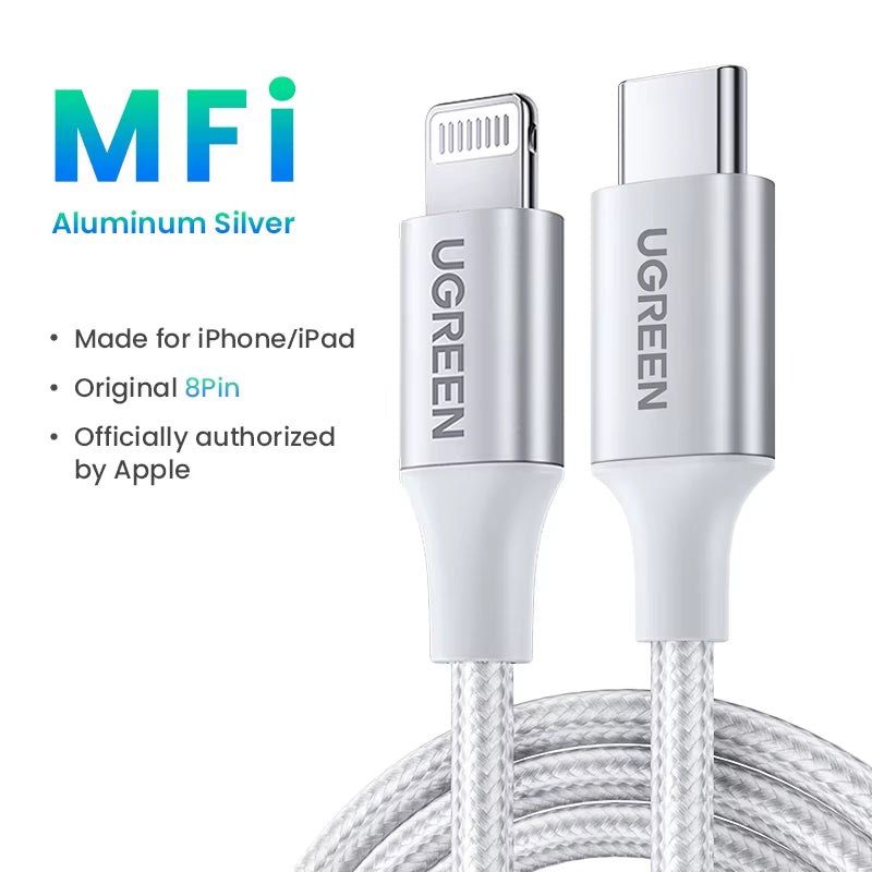 Mfi 20W PD USB C to Lightning Cable for Iphone 14 13 12 Pro Max Fast Charging for Ipad Mini Phone Type C Cable
