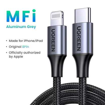 Mfi 20W PD USB C to Lightning Cable for Iphone 14 13 12 Pro Max Fast Charging for Ipad Mini Phone Type C Cable
