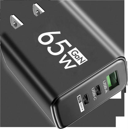 65W Gan Fast Charger USB Type C PD QC3.0 Quick Charging Charger Mobile Phone Adapter for Iphone 14 15 Pro Xiaomi Samsung Huawei