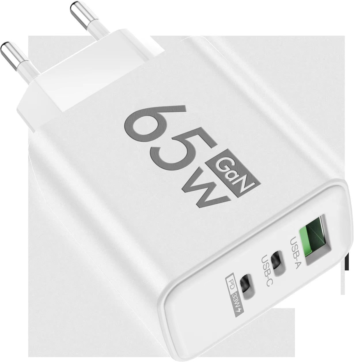 65W Gan Fast Charger USB Type C PD QC3.0 Quick Charging Charger Mobile Phone Adapter for Iphone 14 15 Pro Xiaomi Samsung Huawei